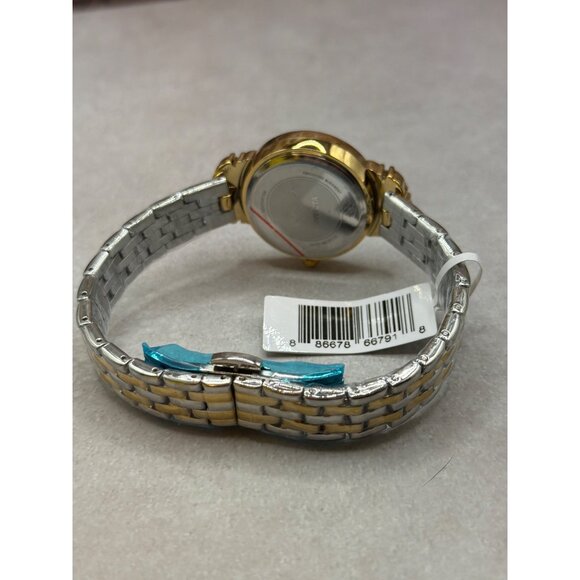 Invicta Womens Gold-Tone Analog Watch With Crystal Accents & Two-Tone Bracelet M - Picture 5 of 7